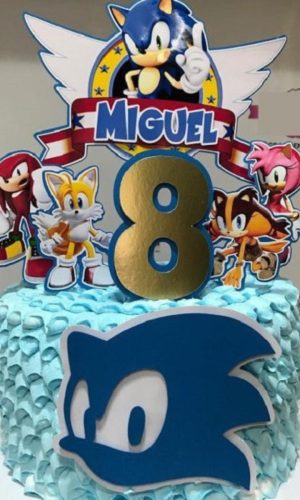 Arquivo de Corte Topo de Bolo Sonic Csv607