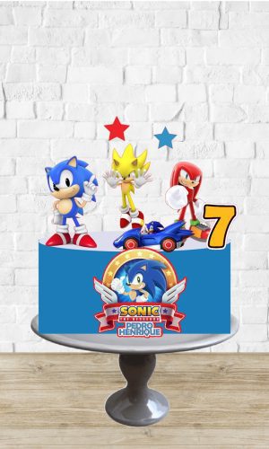 Arquivo de Corte Topo de Bolo Sonic Logo