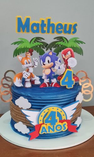 Arquivo de Corte Topo de Bolo Sonic Personagens