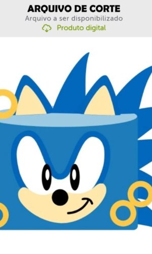 Arquivo de Corte Topo de Bolo Sonic - Rosto