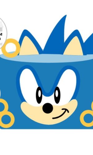 Arquivo de Corte Topo de Bolo Sonic - Rosto