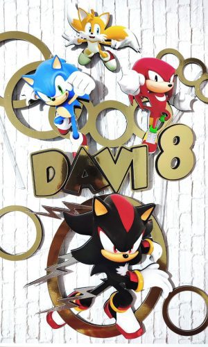 Arquivo de Corte Topo de Bolo Sonic Shadow Flexi Foison