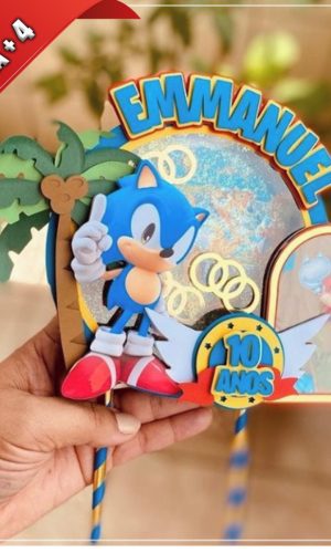 Arquivo de Corte Topo de Bolo Sonic