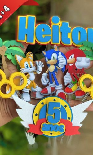 Arquivo de Corte Topo de Bolo Sonic