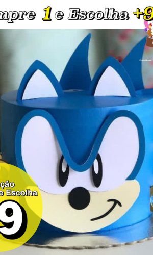 Arquivo de corte Topo de Bolo SONIC - STUDIO 001
