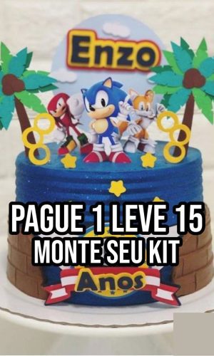 Arquivo de corte Topo de bolo Sonic STUDIO+14