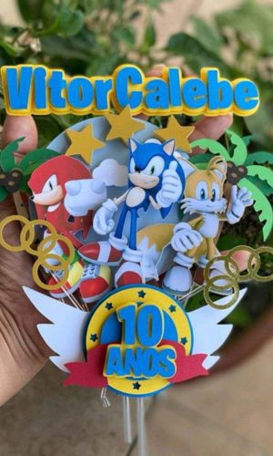 Arquivo de Corte Topo de Bolo Sonic Studio