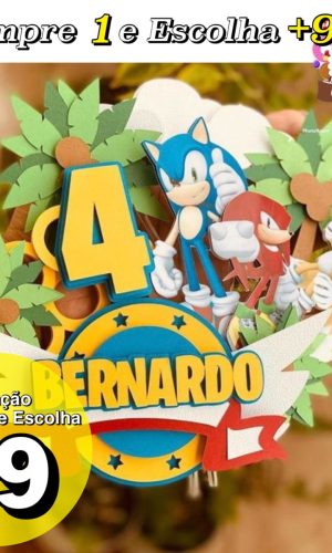 Arquivo De Corte Topo De Bolo Sonic - Studio