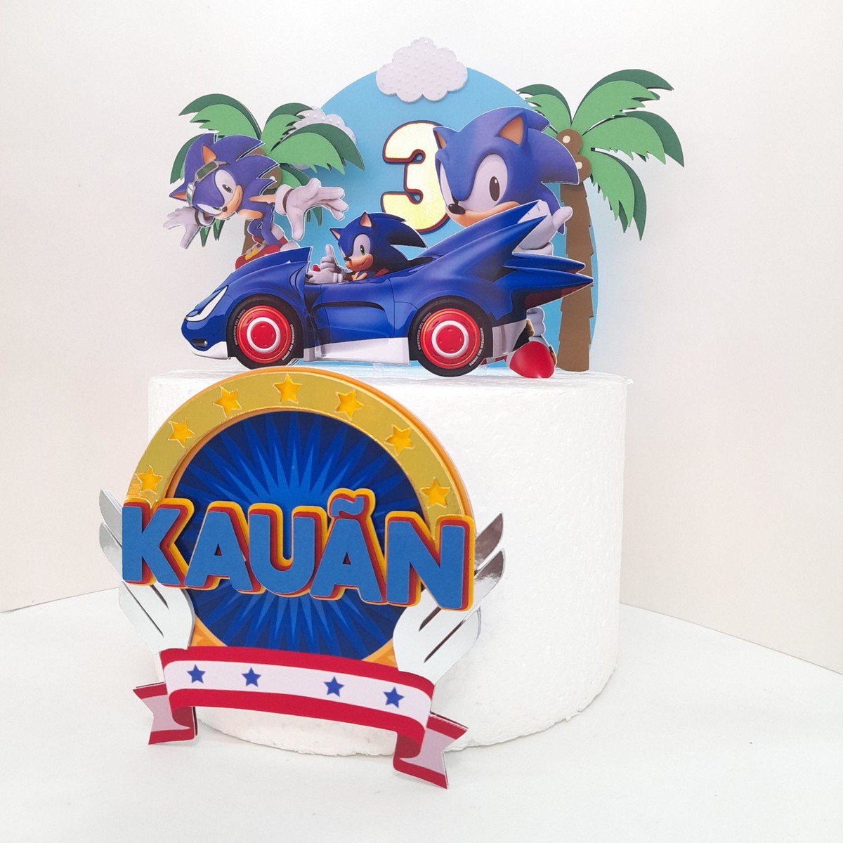 Arquivo de Corte Topo de Bolo Sonic Studio - Imagem 3