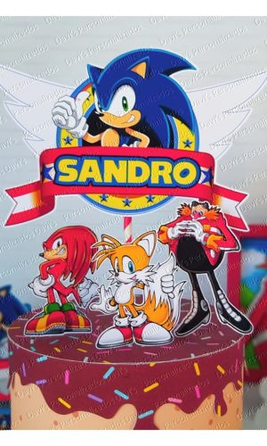 Arquivo De Corte Topo De Bolo Sonic