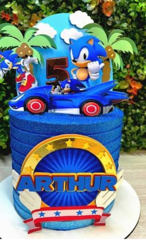 Arquivo de Corte Topo de Bolo Sonic