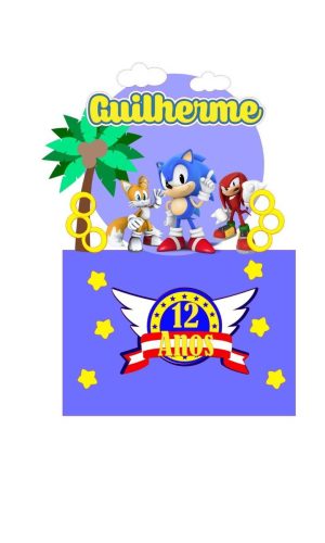 ARQUIVO DE CORTE TOPO DE BOLO Sonic