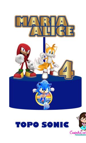 Arquivo de Corte Topo de Bolo Sonic