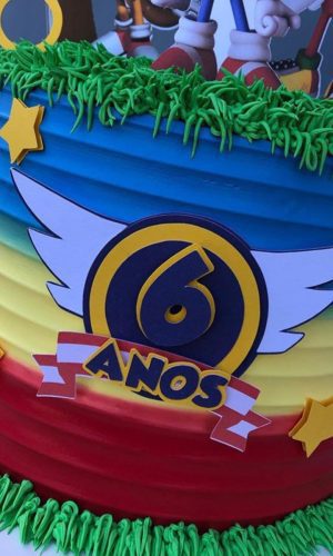 ARQUIVO DE CORTE Topo de Bolo - Sonic