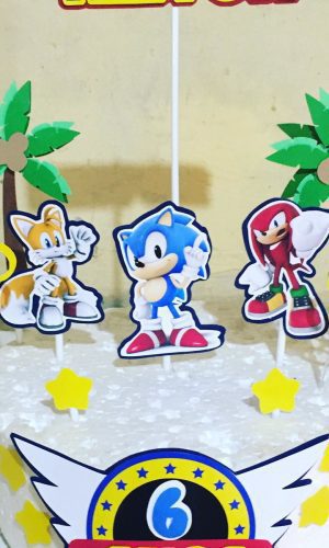 Arquivo de Corte Topo de Bolo Sonic