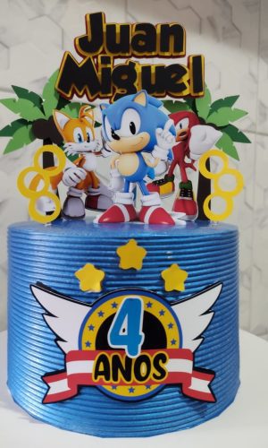 Arquivo de corte topo de bolo - Sonic