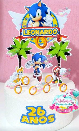 Arquivo de Corte Topo de Bolo Sonic