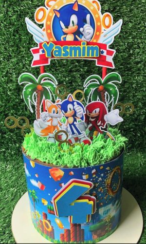 Arquivo de corte topo de bolo Sonic