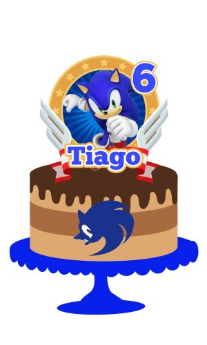 Arquivo de Corte Topo de Bolo Sonic