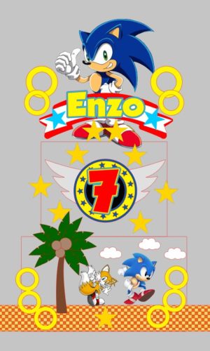 Arquivo De Corte Topo De Bolo Sonic V2