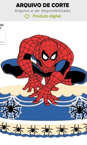 Arquivo de Corte Topo de Bolo Spider Man