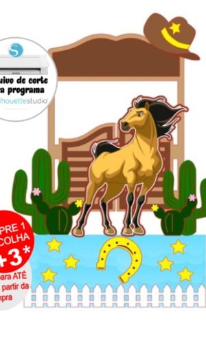 Arquivo de Corte Topo de Bolo Spirit - Cavalo