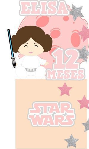 ARQUIVO DE CORTE TOPO DE BOLO Star wars princesa leia