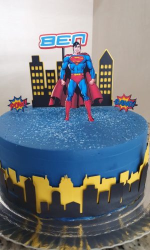 Arquivo de Corte - Topo de Bolo Super Homem