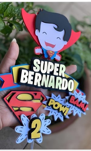Arquivo de Corte Topo de Bolo Super Homem Baby