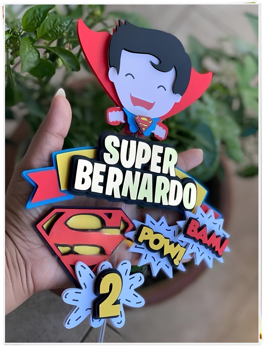Arquivo de Corte Topo de Bolo Super Homem Baby
