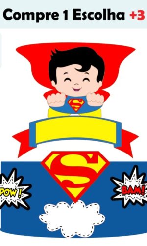 Arquivo de Corte Topo de Bolo Super Homem Cute