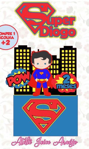 023 - Arquivo de Corte Topo de Bolo Super Homem Cute 1