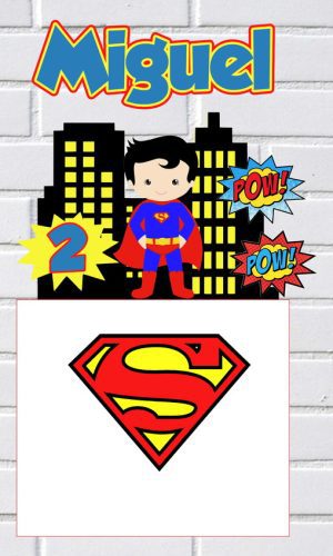 Arquivo de Corte Topo de Bolo Super Homem Cute Studio 001