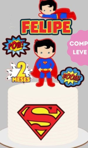 Arquivo de Corte Topo de Bolo Super Homem Cute