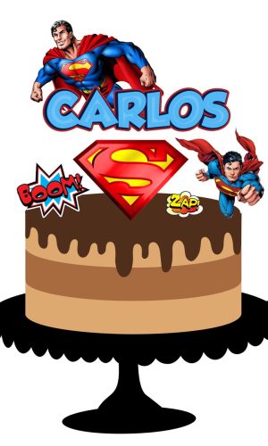 Arquivo de Corte Topo de Bolo Super Homem