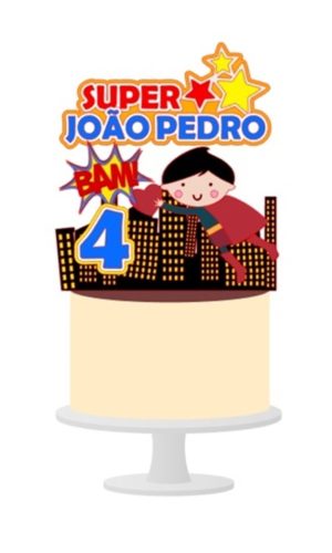 Arquivo de Corte Topo de Bolo Super Homem