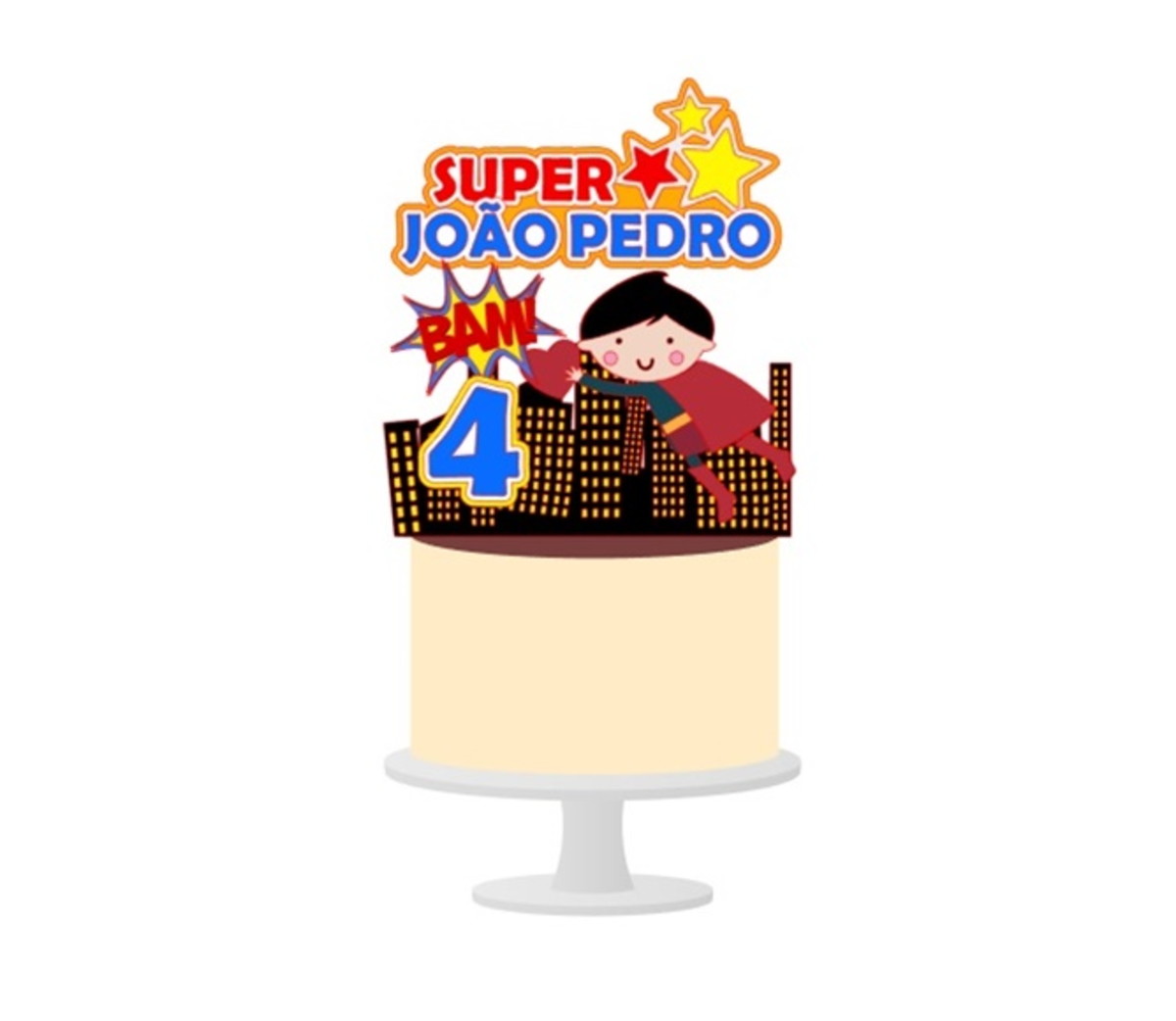 Arquivo de Corte Topo de Bolo Super Homem