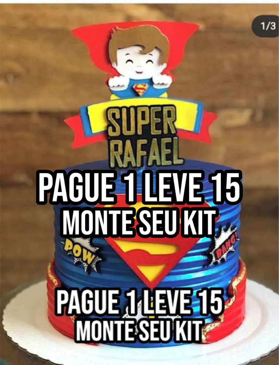 Arquivo de corte topo de bolo Super Homem STUDIO+14 - Imagem 2