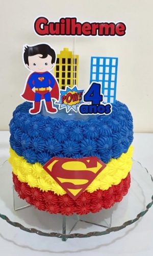 Arquivo de Corte Topo de Bolo Super Homem Studio