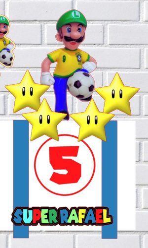 Arquivo de Corte Topo de Bolo Super Luigi Studio 002