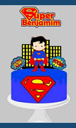 Arquivo de corte :topo de bolo Super Man