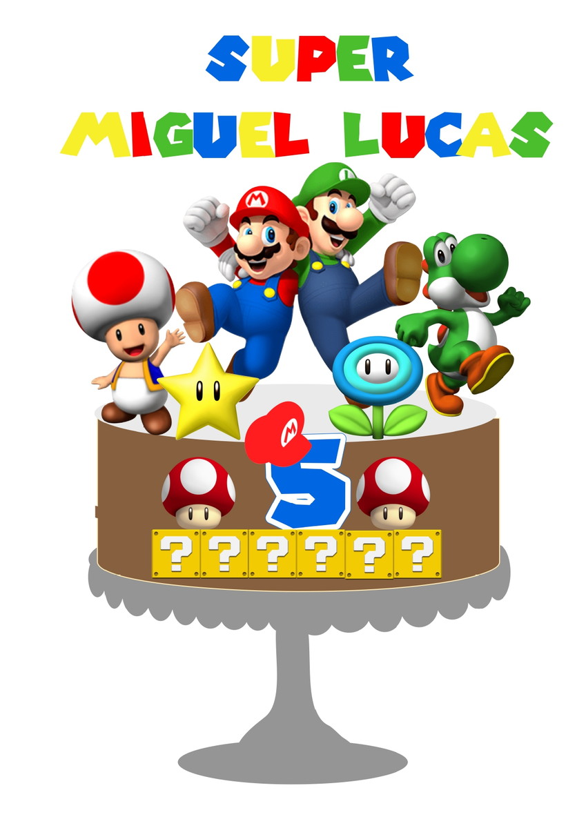 10 Arquivos Por R$ 10,00 Topo de Bolo Super Mario 01 - Imagem 2
