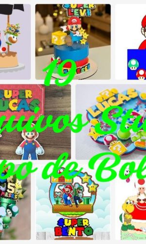 Arquivo de Corte Topo de Bolo - Super Mario