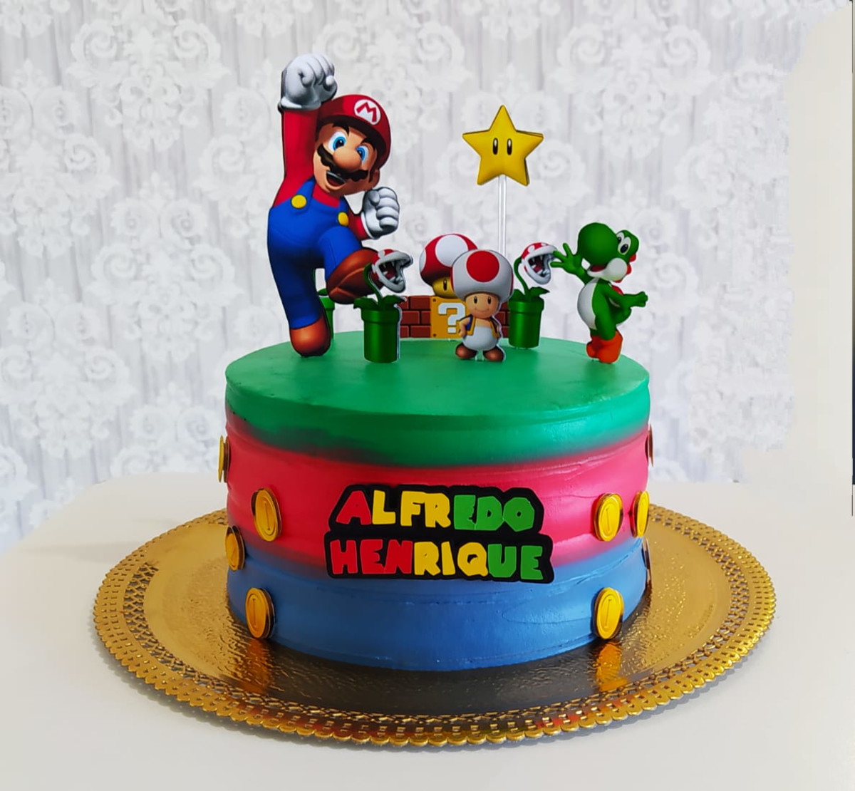 Arquivo de Corte - Topo de Bolo Super Mario