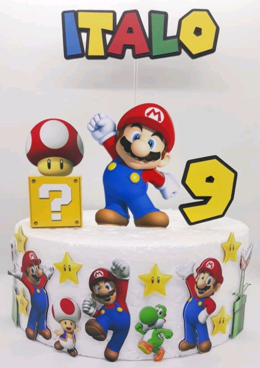 Arquivo De Corte Topo De Bolo Super Mario