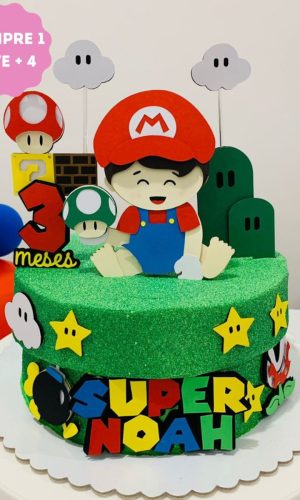 Arquivo de Corte Topo de Bolo Super Mario Baby