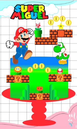 Arquivo de Corte: Topo de Bolo Super Mario Bros 006