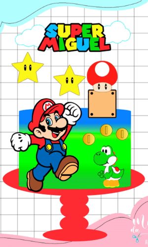 Arquivo de Corte: Topo de Bolo Super Mario Bros 008