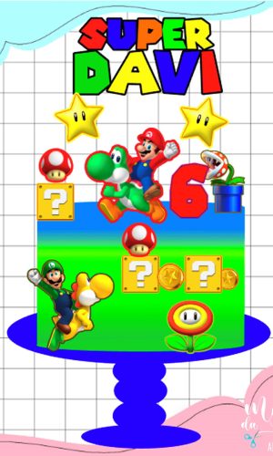 Arquivo de Corte: Topo de Bolo Super Mario Bros 009