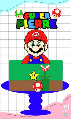 Arquivo de Corte: Topo de Bolo Super Mario Bros 012
